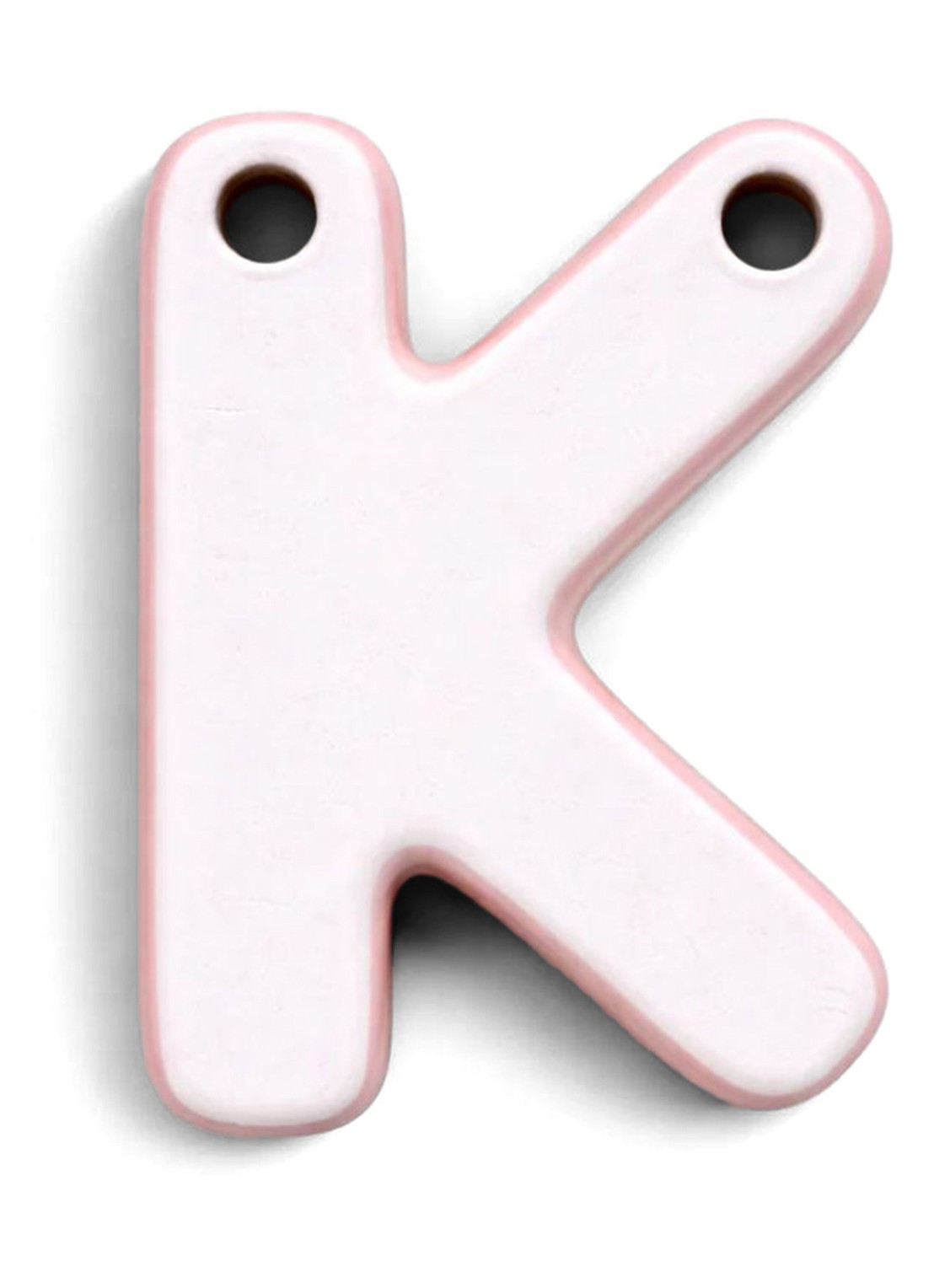 Ceramics by Romy Letter K hanger 10 cm - voorkant 2 paars