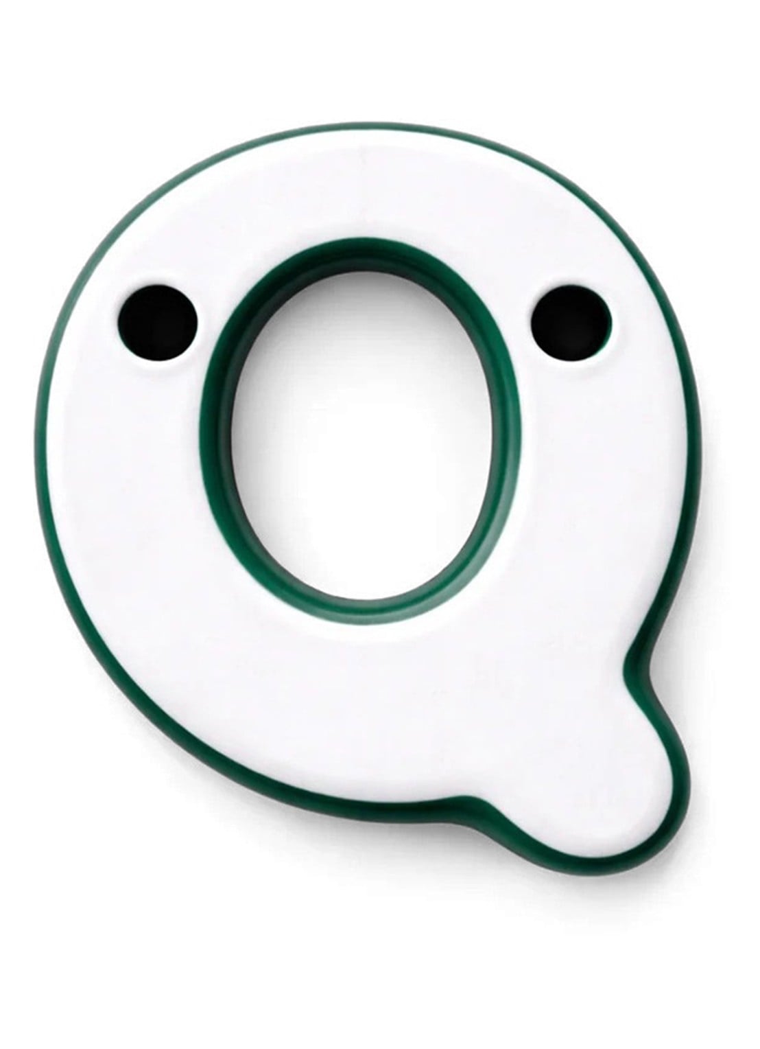 Ceramics by Romy Letter Q hanger 10 cm - voorkant 2 grijs