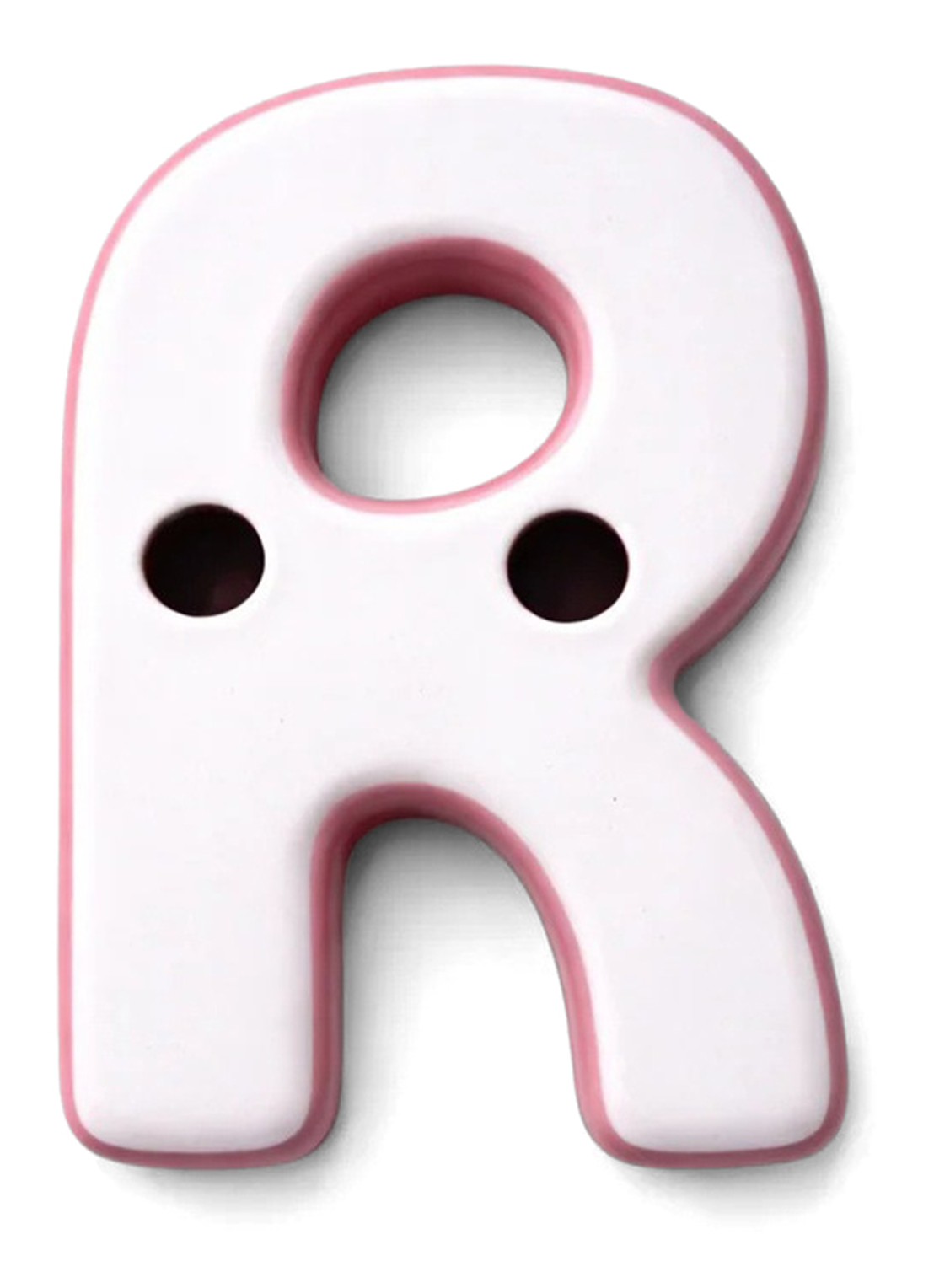 Ceramics by Romy Letter R hanger 10 cm - voorkant 2 beige