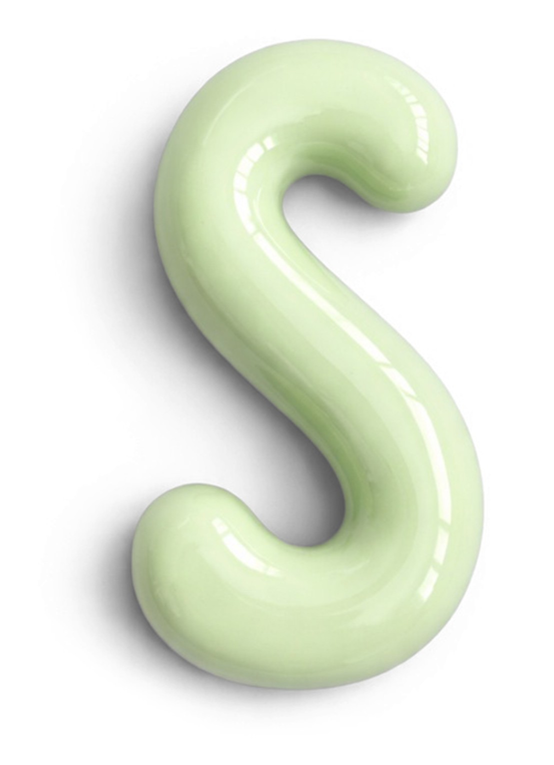 Ceramics by Romy Letter S hanger 10 cm - voorkant mint