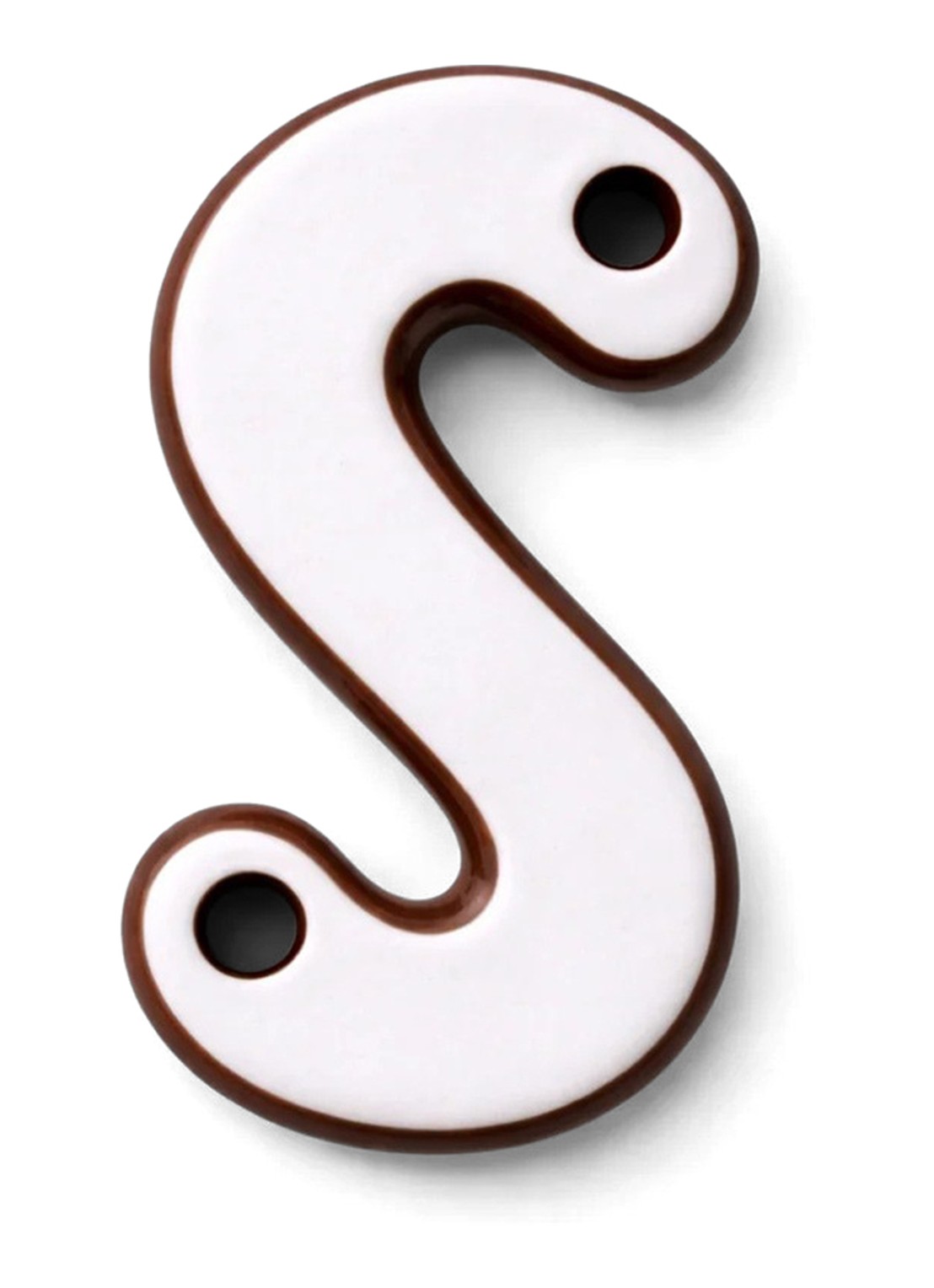 Ceramics by Romy Letter S hanger 10 cm - voorkant 3 paars