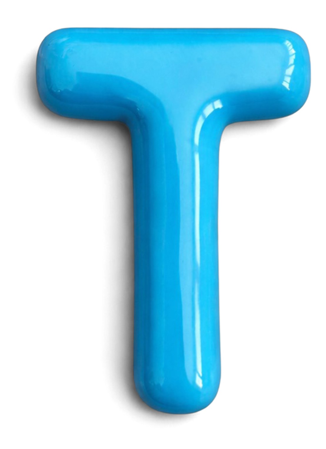 Ceramics by Romy Letter T hanger 10 cm - voorkant donkerblauw