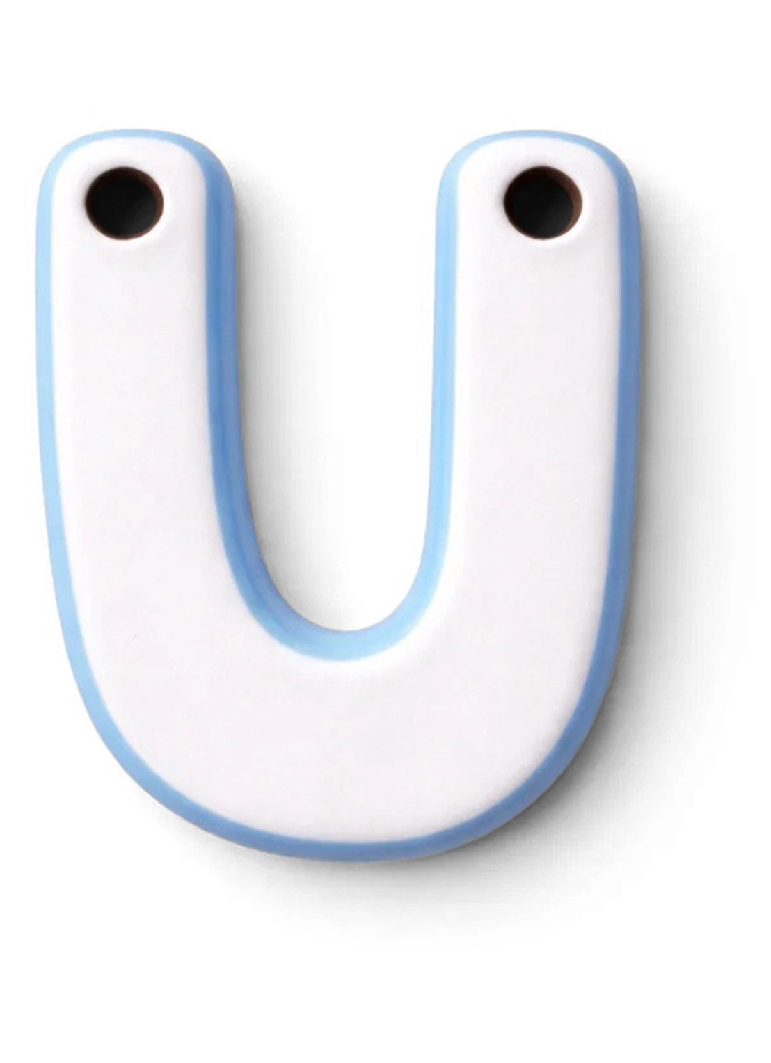 Ceramics by Romy Letter U hanger 10 cm - voorkant 2 bruin