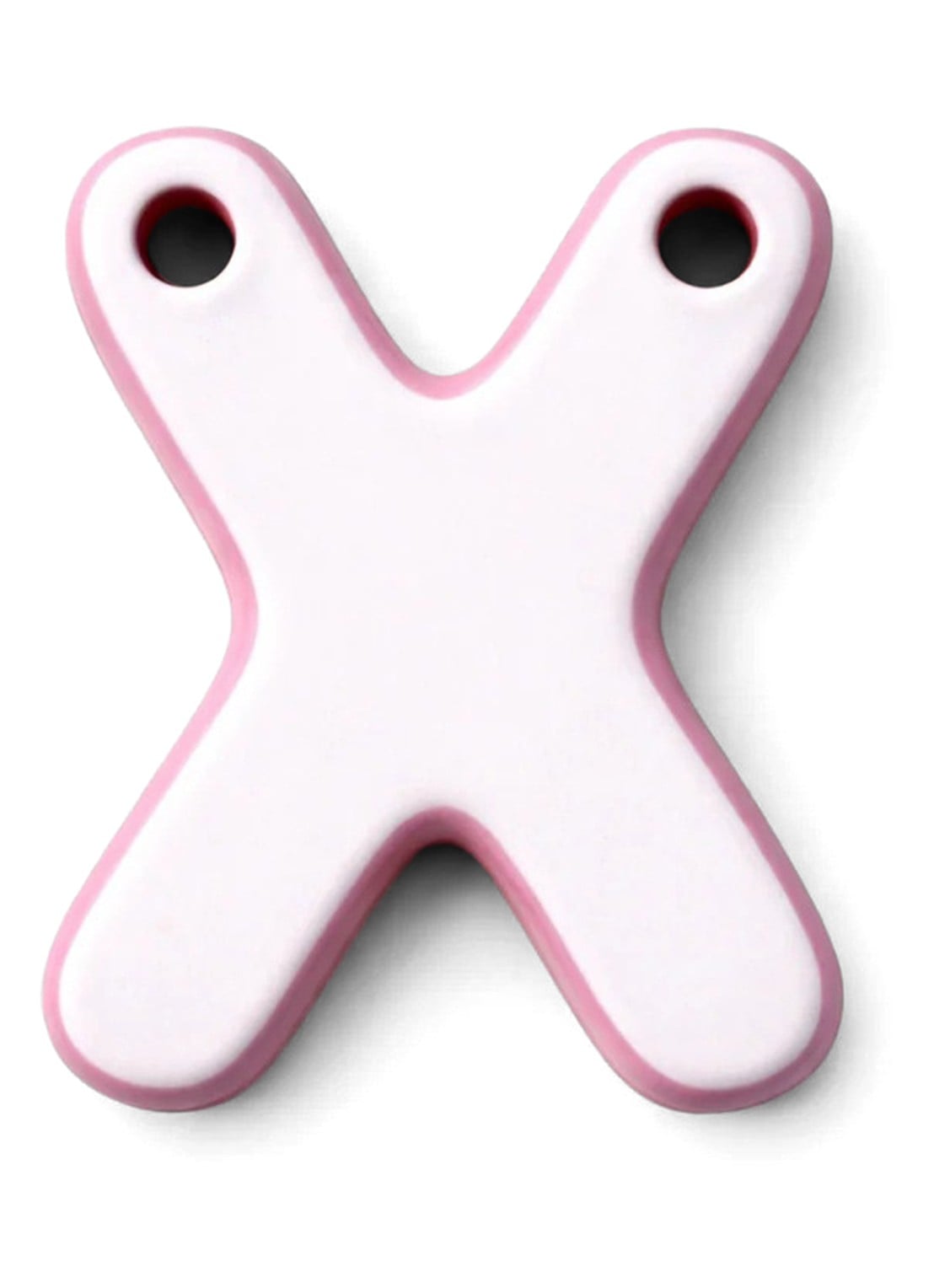 Ceramics by Romy Letter X hanger 10 cm - voorkant 2 bordeauxrood