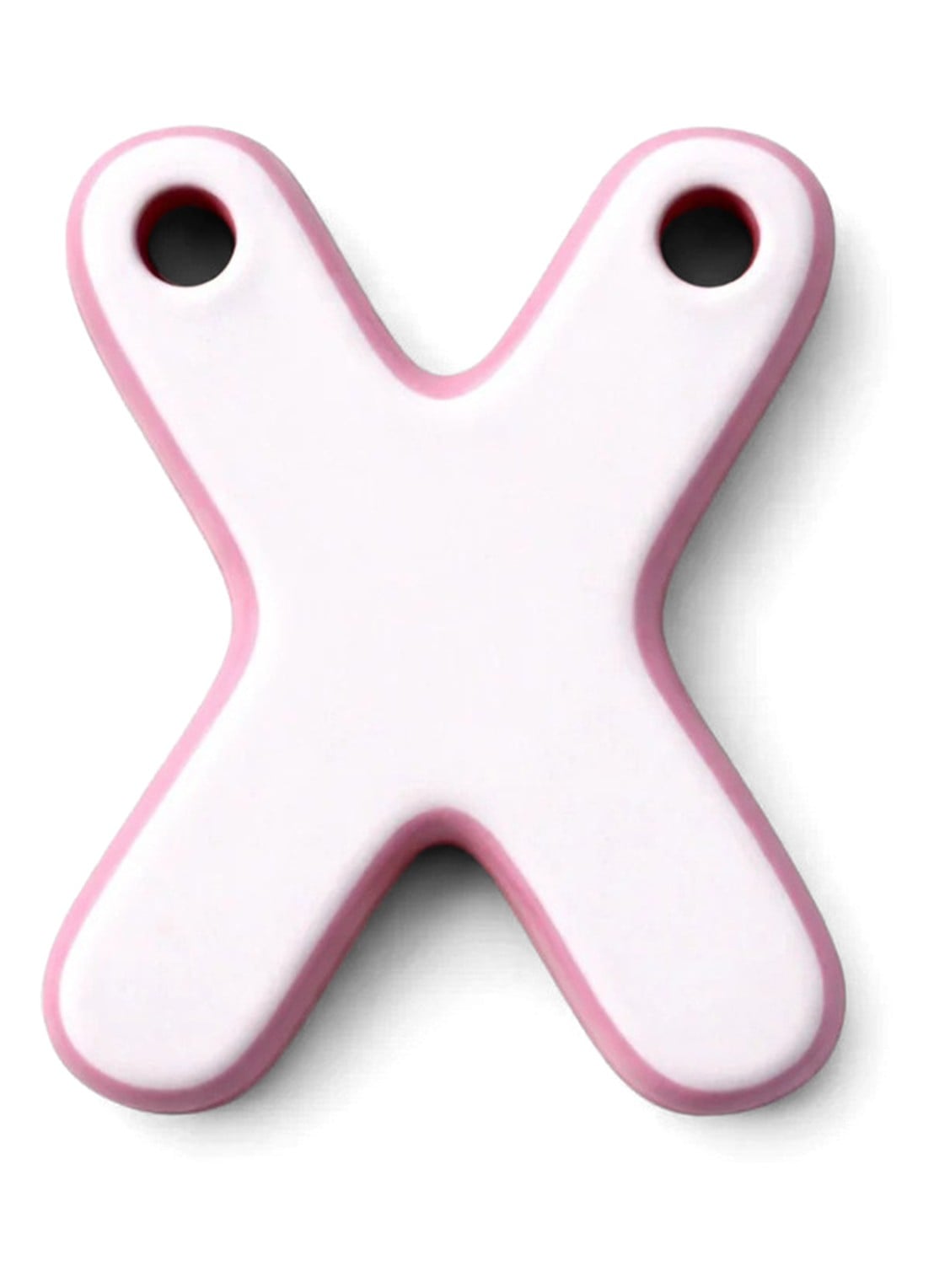 Ceramics by Romy Letter X hanger 10 cm - voorkant 2 roze