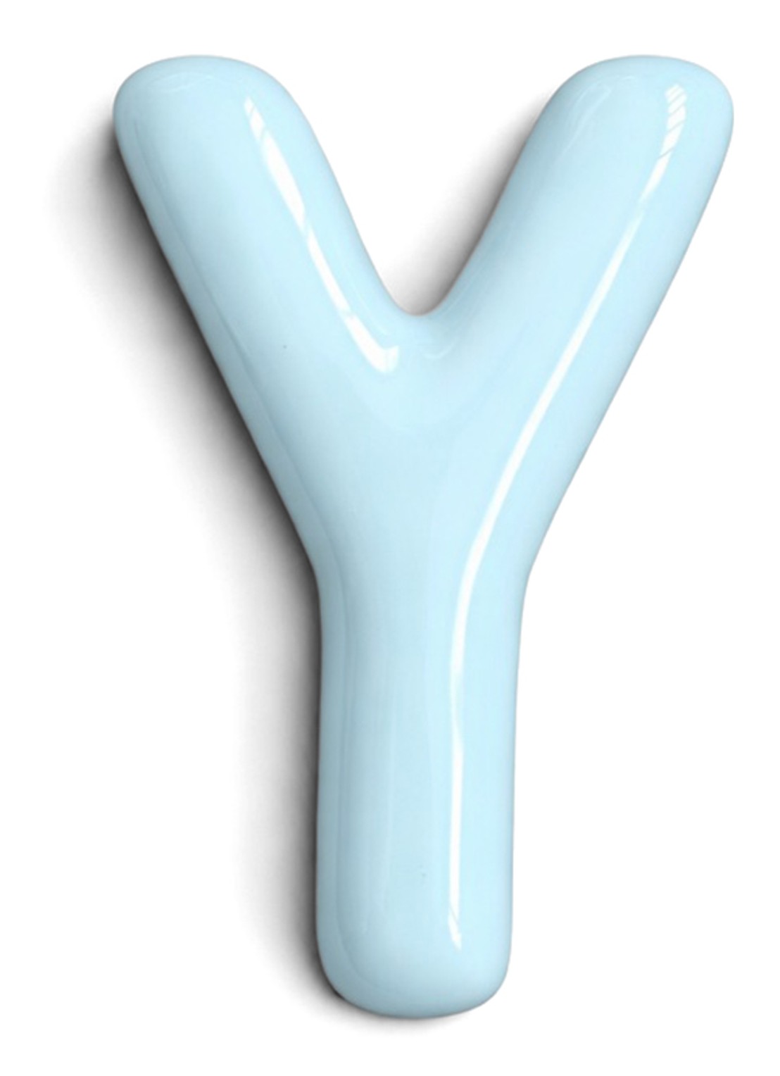 Ceramics by Romy Letter Y hanger 10 cm - voorkant lichtblauw