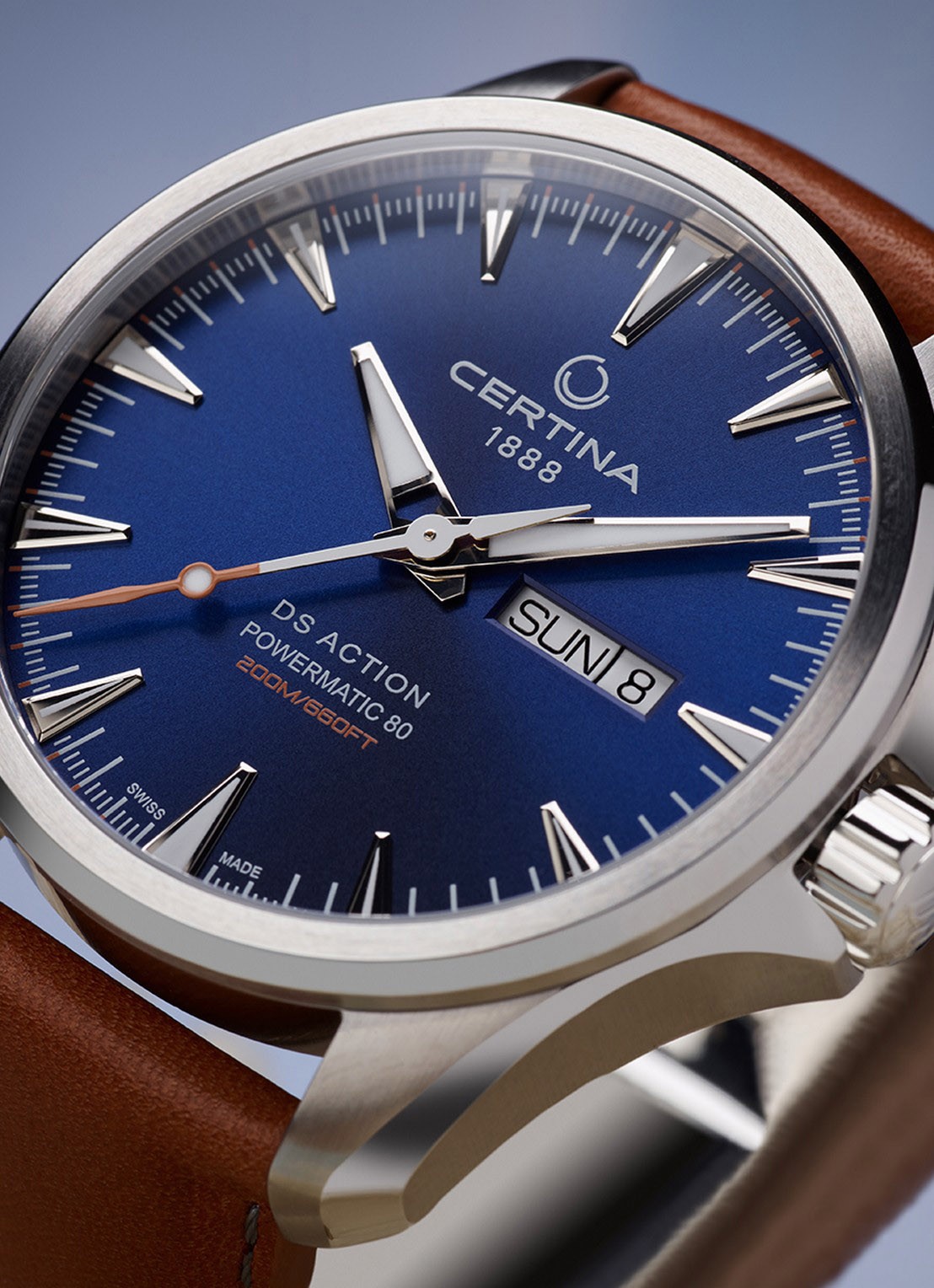 Certina Horloge DS Action Day-Date C0324301604100 - detail 3 bruin
