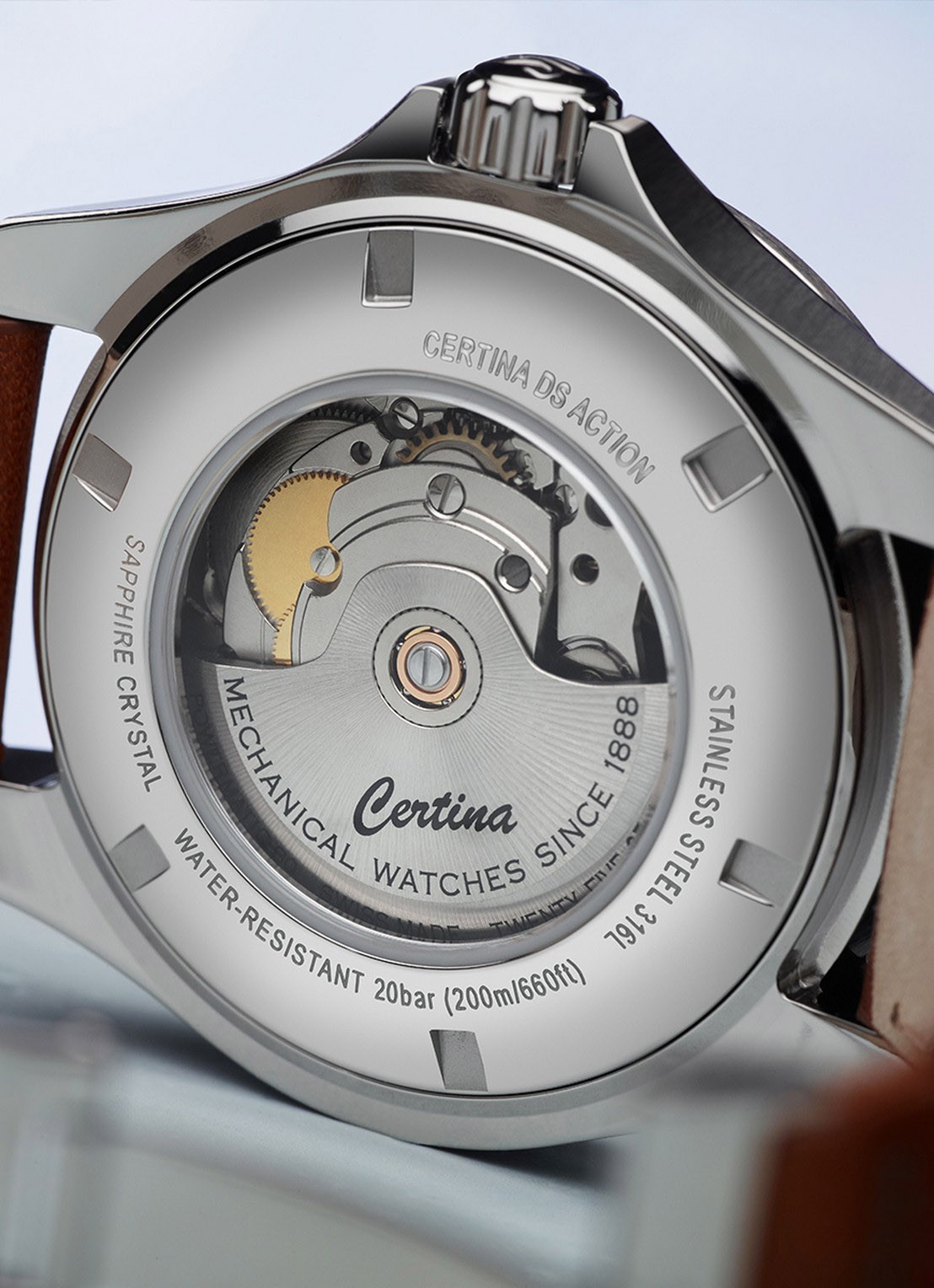 Certina Horloge DS Action Day-Date C0324301604100 - detail 4 bruin