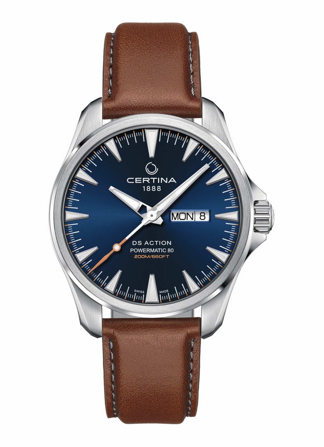 Certina Horloge DS Action Day-Date C0324301604100 - voorkant bruin