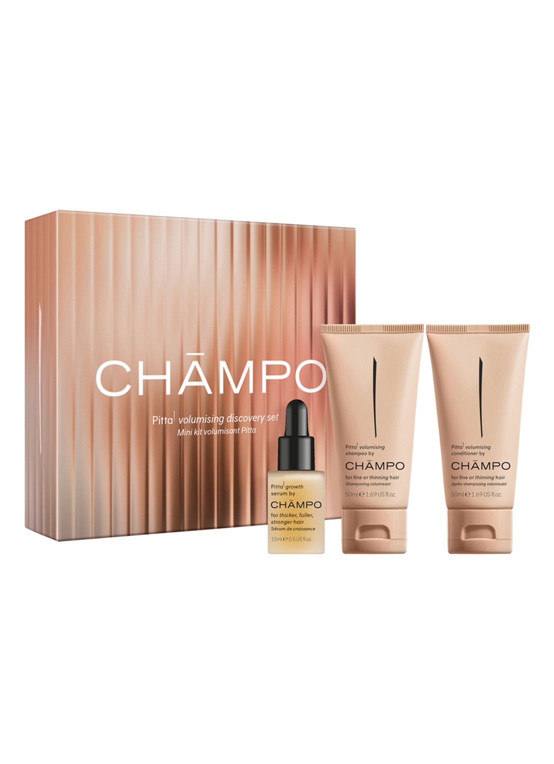 Chāmpo Pitta Volumising Discovery Set - haarverzorgingsset - voorkant undefined