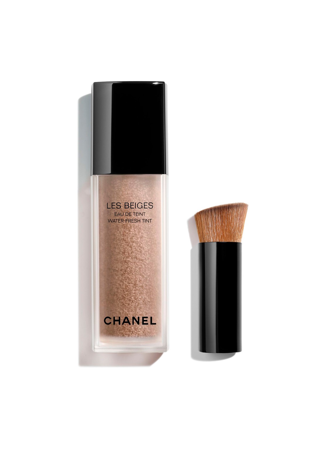 CHANEL FRIS FOUNDATIONWATER MET MICROBOLLETJES PIGMENTEN. NUDE EFFECT OP DE HUID. NATUURLIJK STRALENDE TEINT - voorkant light deep 
