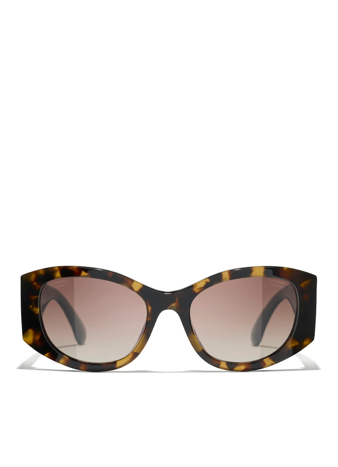 CHANEL OVALE ZONNEBRIL - voorkant 2 bruin