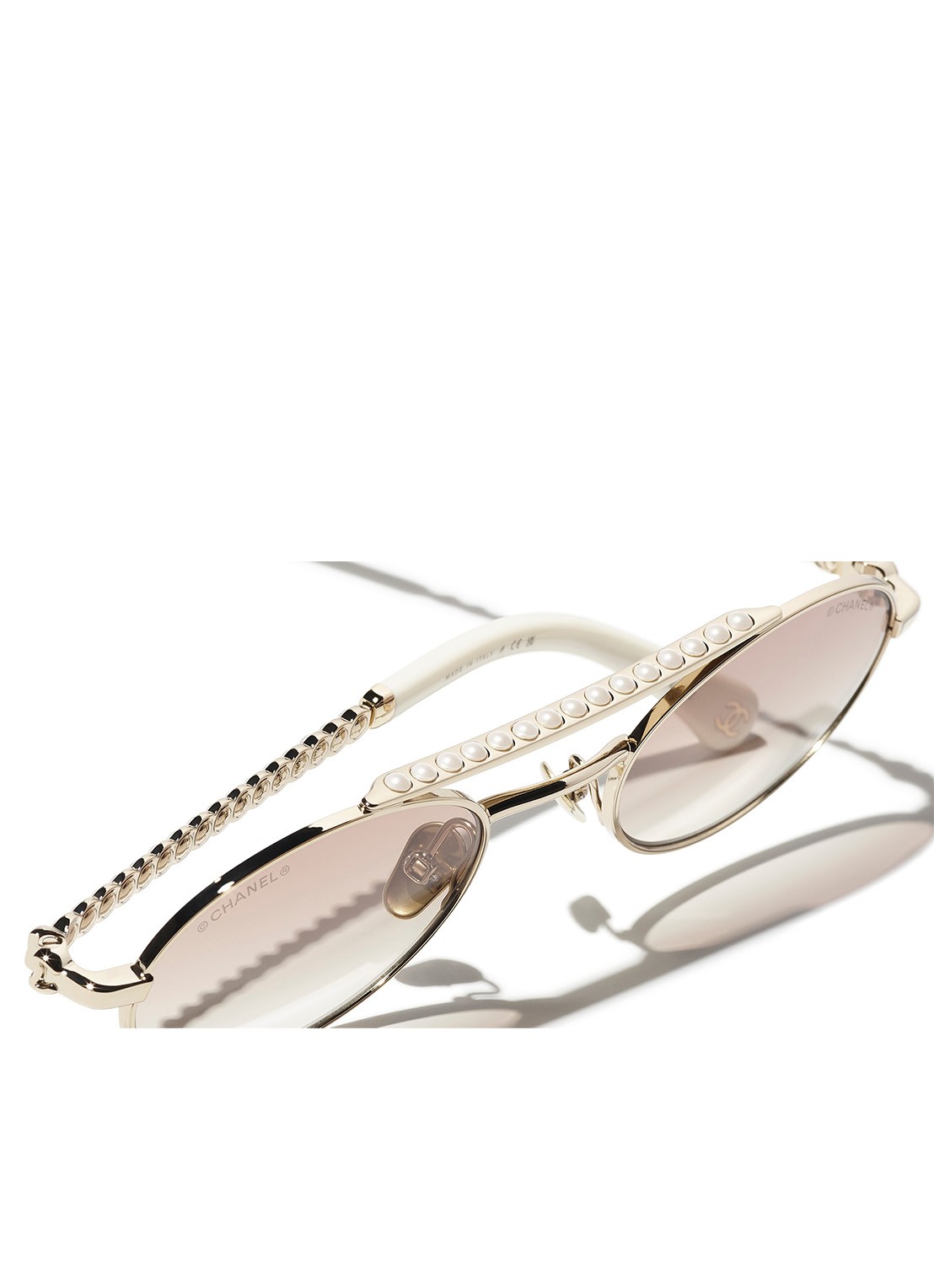 CHANEL OVALE ZONNEBRIL - detail 3 bruin