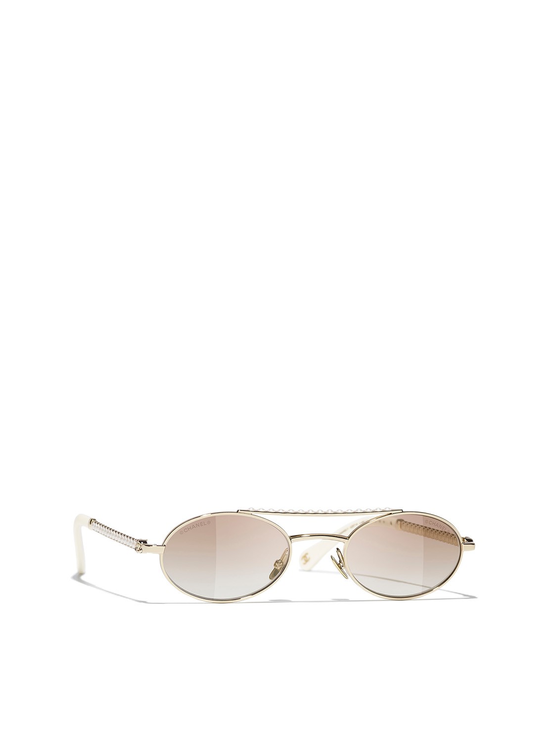 CHANEL OVALE ZONNEBRIL - voorkant bruin
