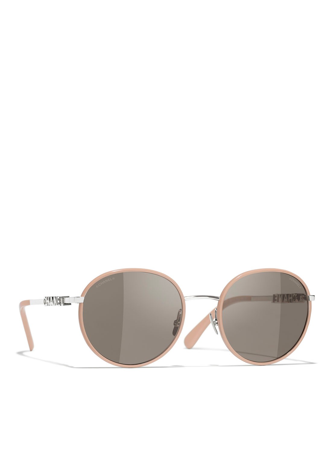 CHANEL PANTO ZONNEBRIL - voorkant beige
