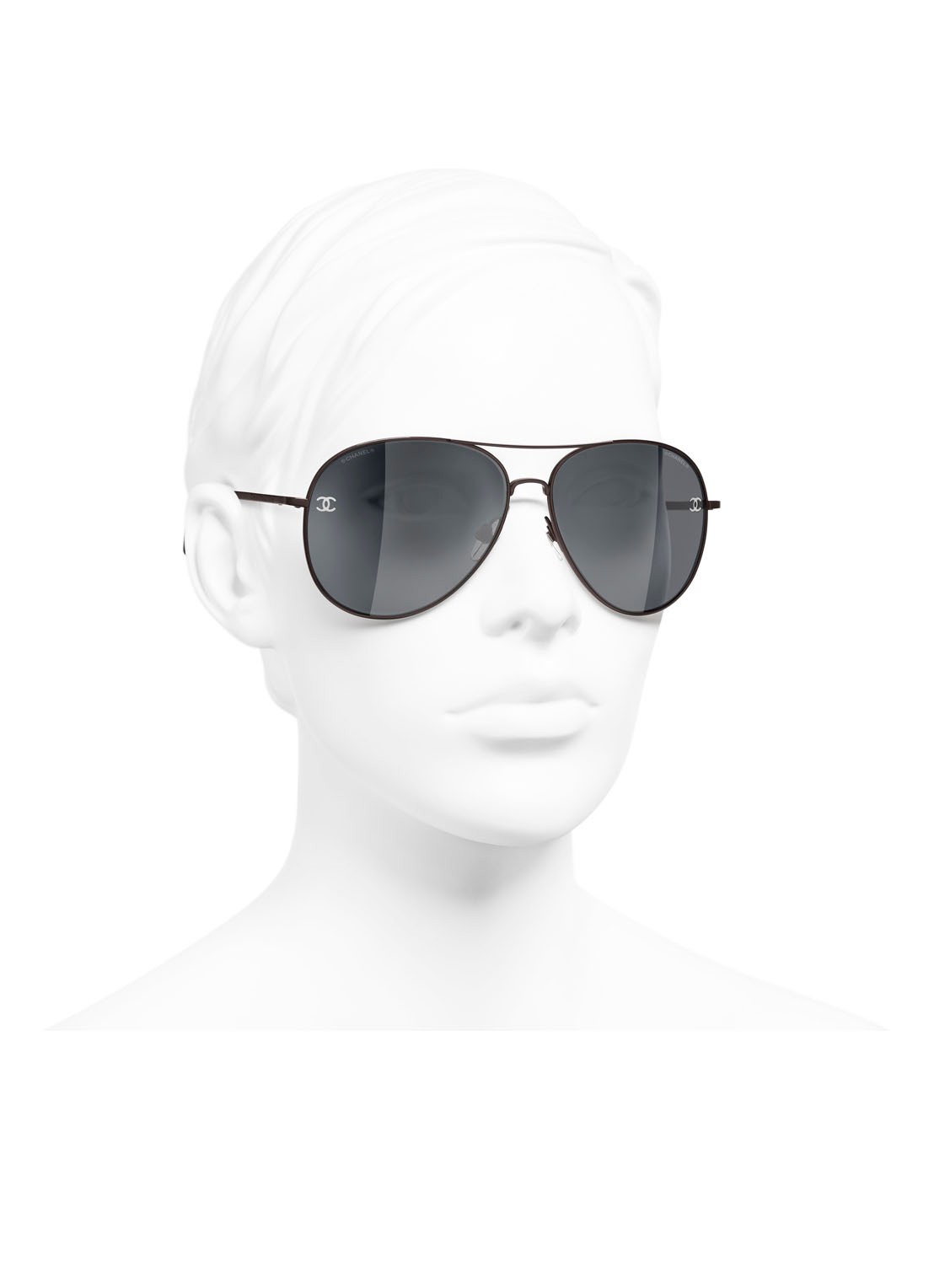CHANEL PILOTEN ZONNEBRIL - detail 5 bruin