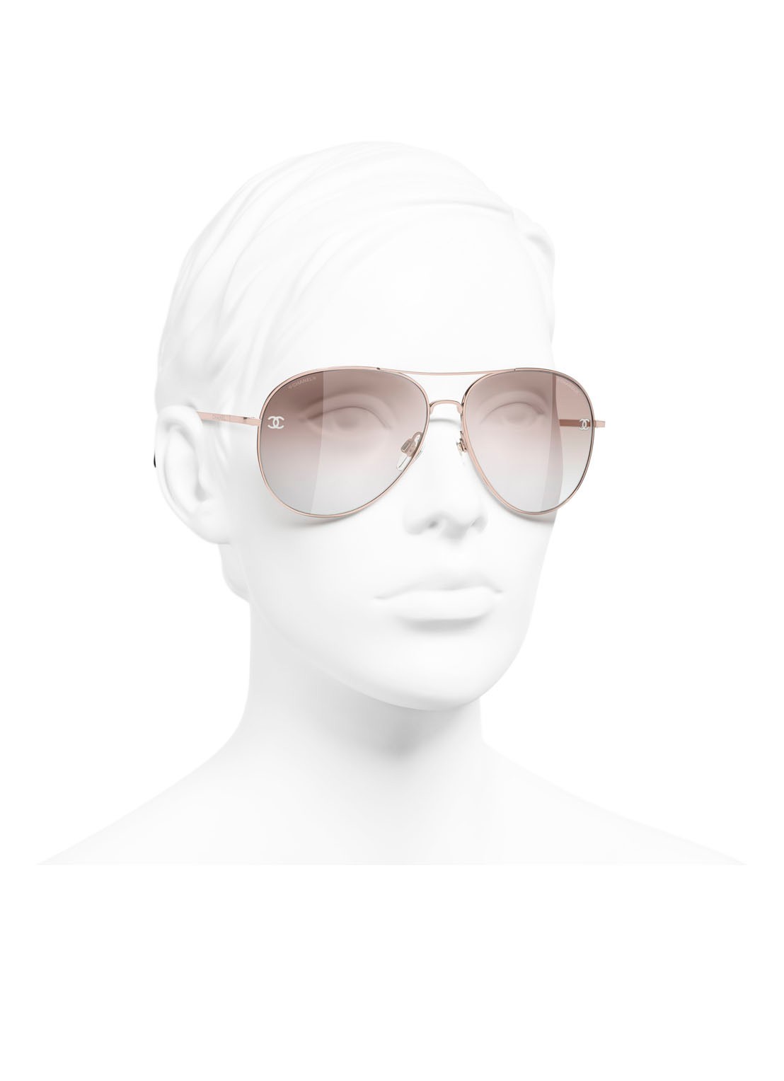 CHANEL PILOTEN ZONNEBRIL - detail 5 roze