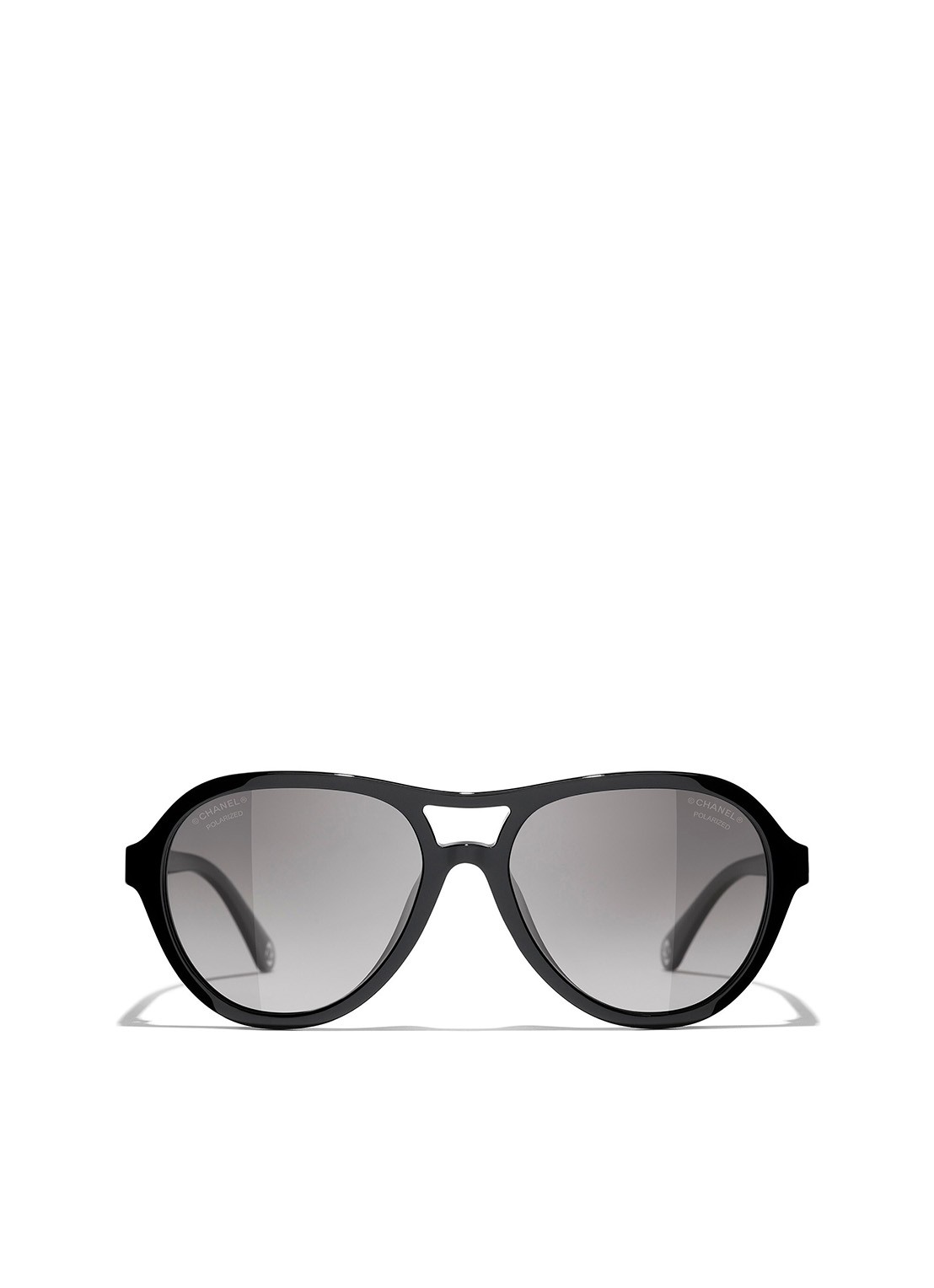CHANEL PILOTEN ZONNEBRIL - detail 2 zwart