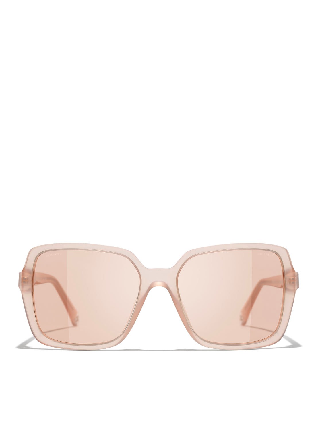 CHANEL RECHTHOEKIGE ZONNEBRIL - detail roze