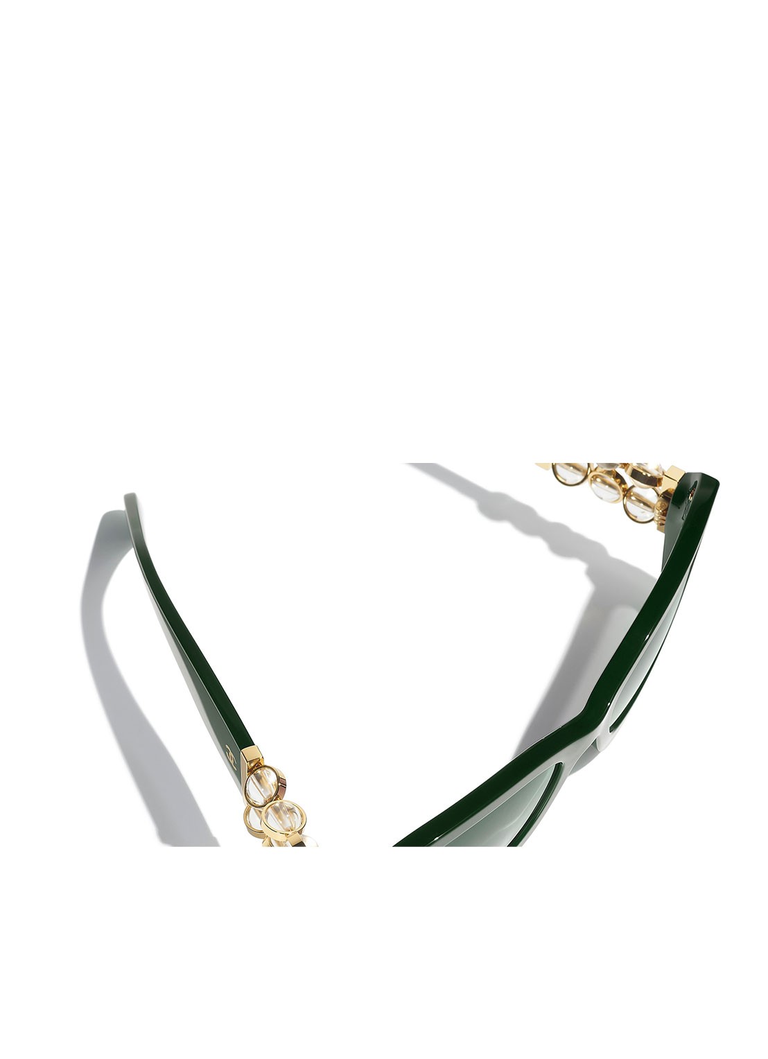 CHANEL RECHTHOEKIGE ZONNEBRIL - detail 3 groen