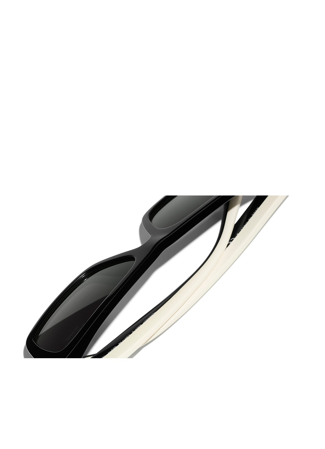 CHANEL RECHTHOEKIGE ZONNEBRIL - detail 3 zwart