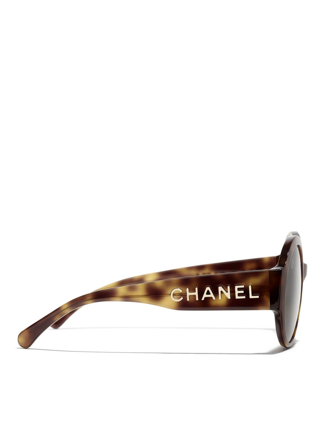CHANEL RONDE ZONNEBRIL - detail 3 donkerbruin
