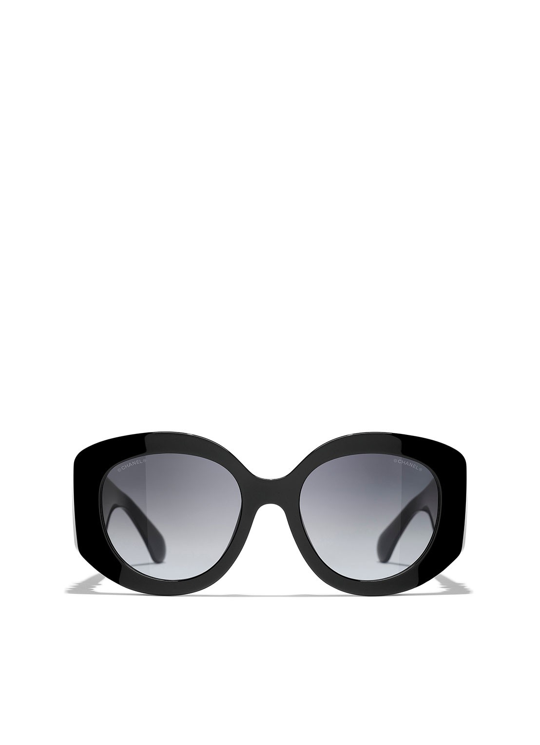 CHANEL RONDE ZONNEBRIL - detail zwart