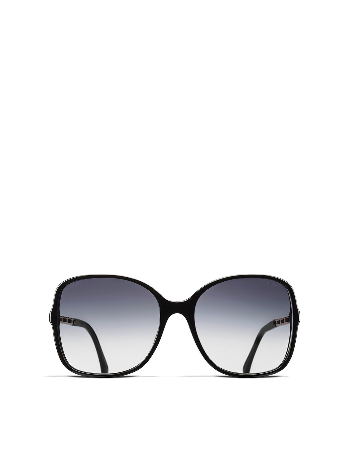 CHANEL VIERKANTE ZONNEBRIL - detail zwart