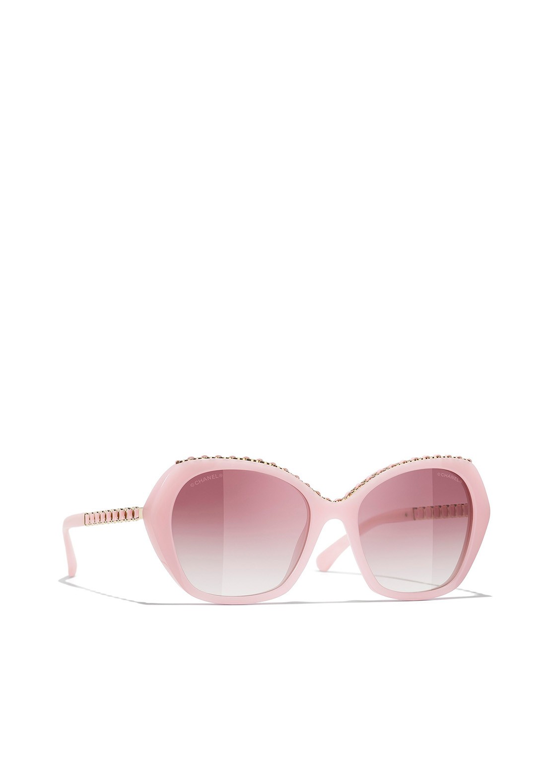 CHANEL VLINDER ZONNEBRIL - voorkant roze