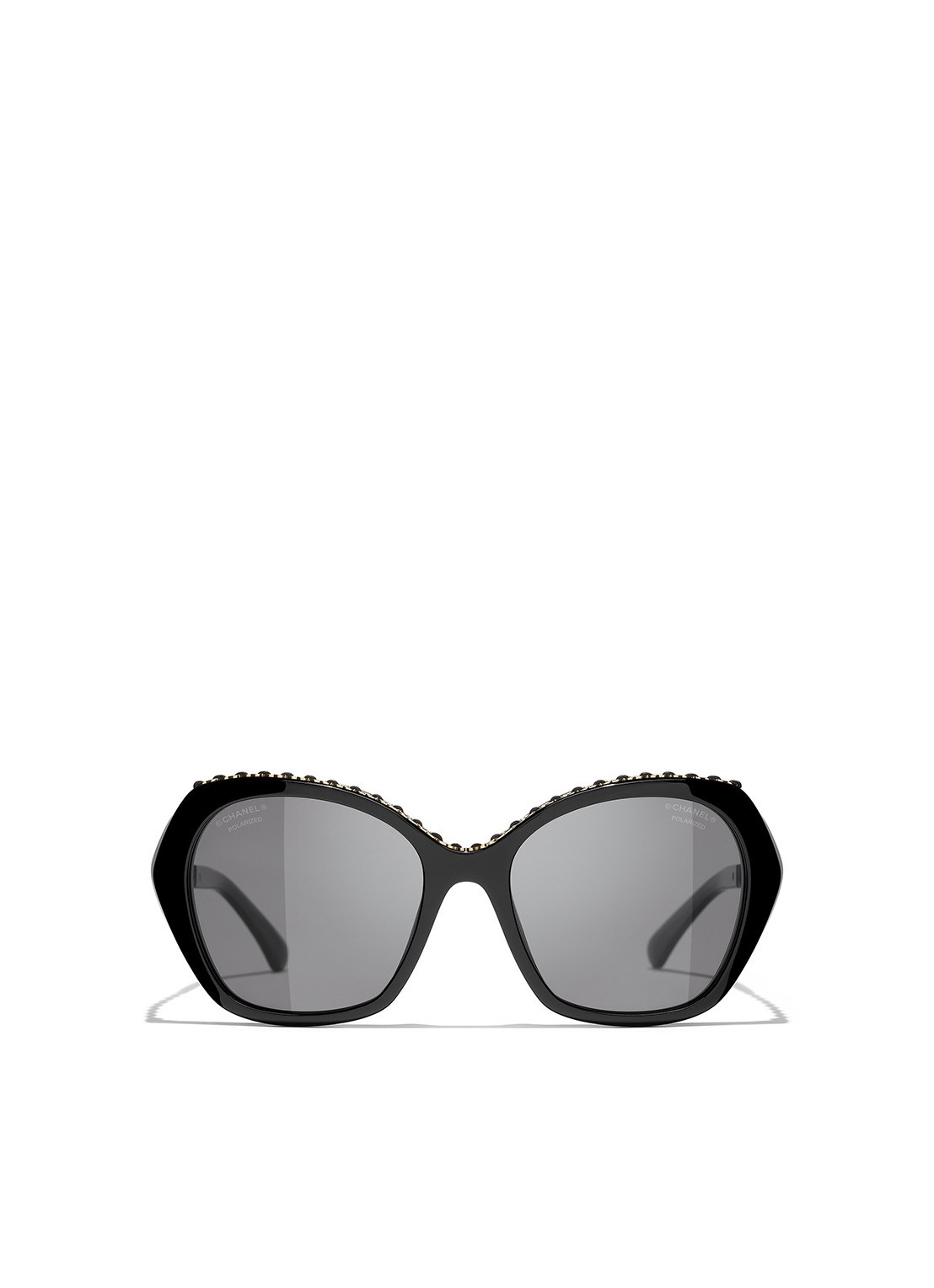 CHANEL VLINDER ZONNEBRIL - detail 2 zwart