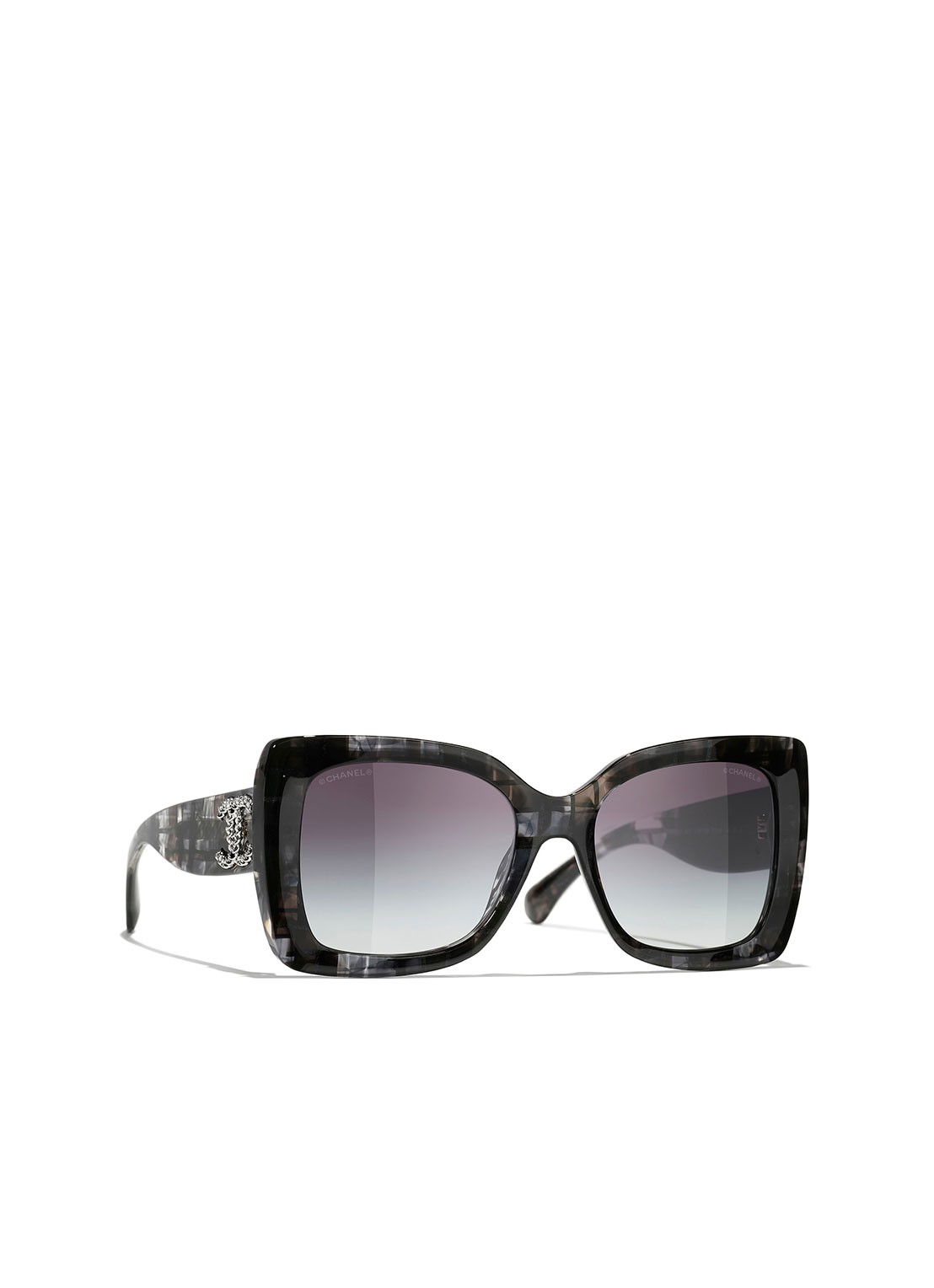 CHANEL VLINDER ZONNEBRIL - voorkant 4 zwart