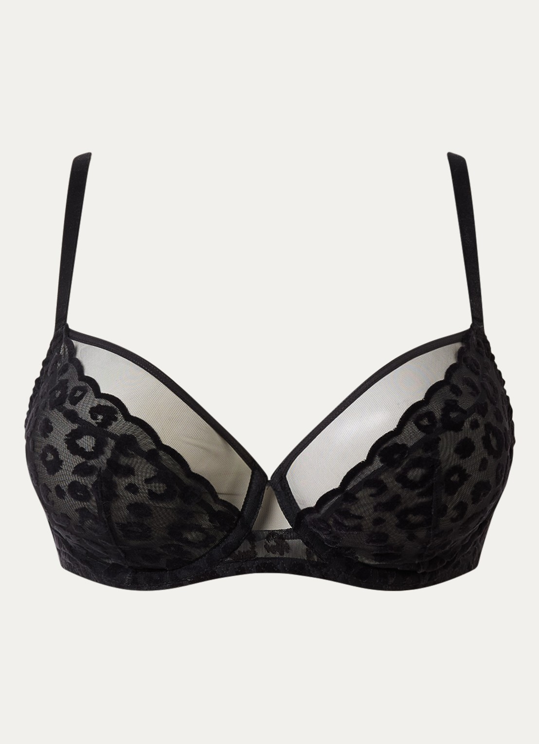 Chantelle Beugel bh van mesh - voorkant 2 zwart