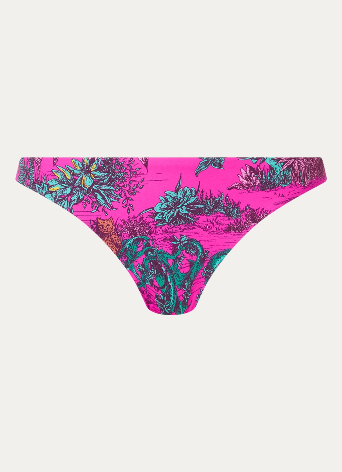 Chantelle Bikinislip met print - voorkant 3 fuchsia
