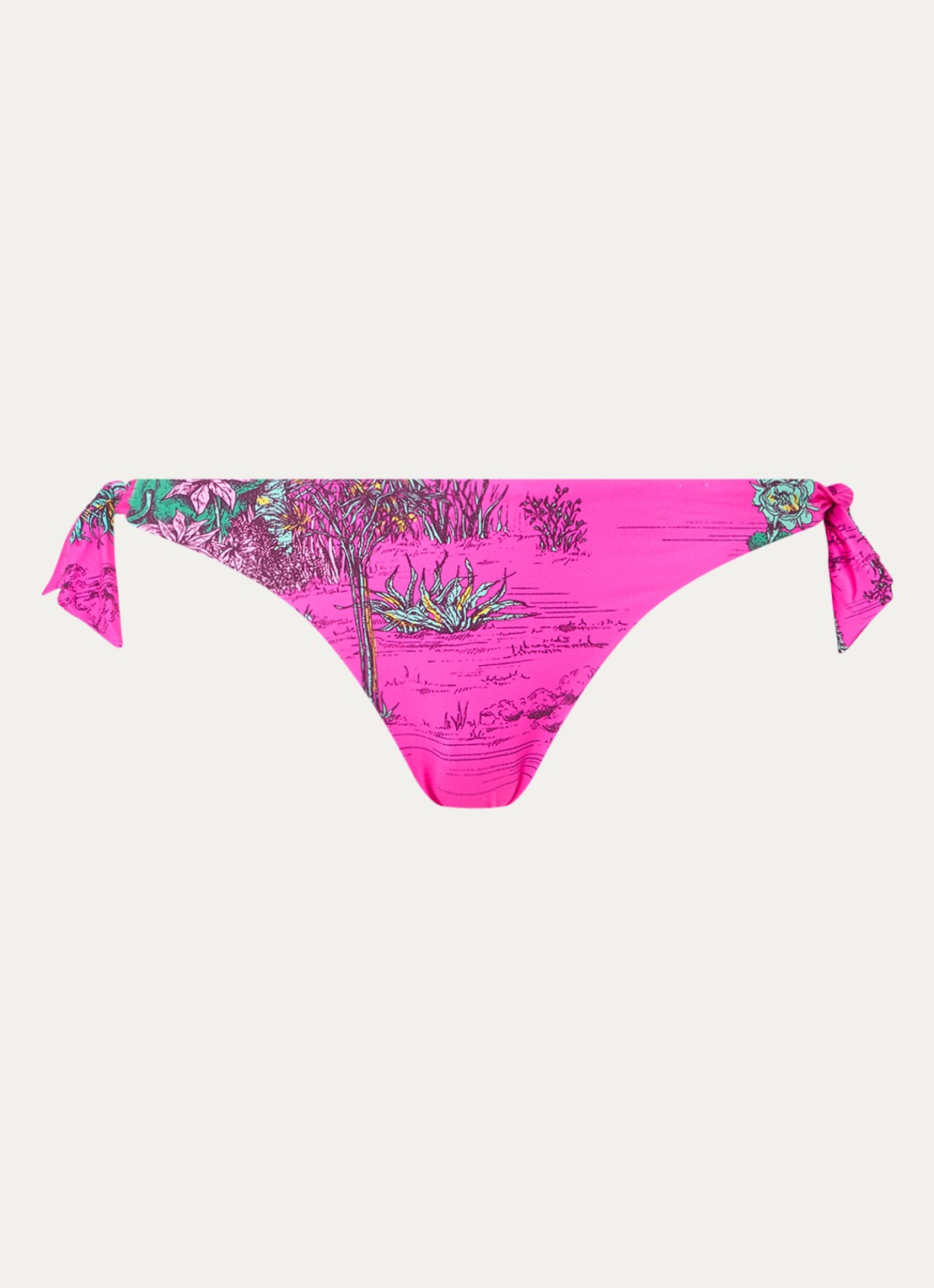 Chantelle Bikinislip met print - voorkant fuchsia