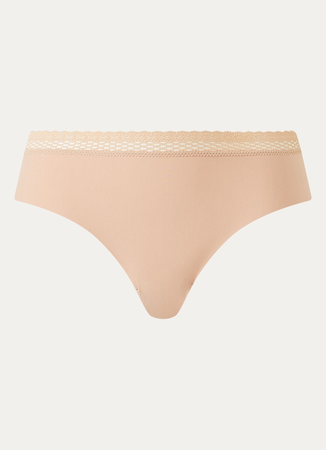 Chantelle Cozy Chic hipster met kant - voorkant oudroze