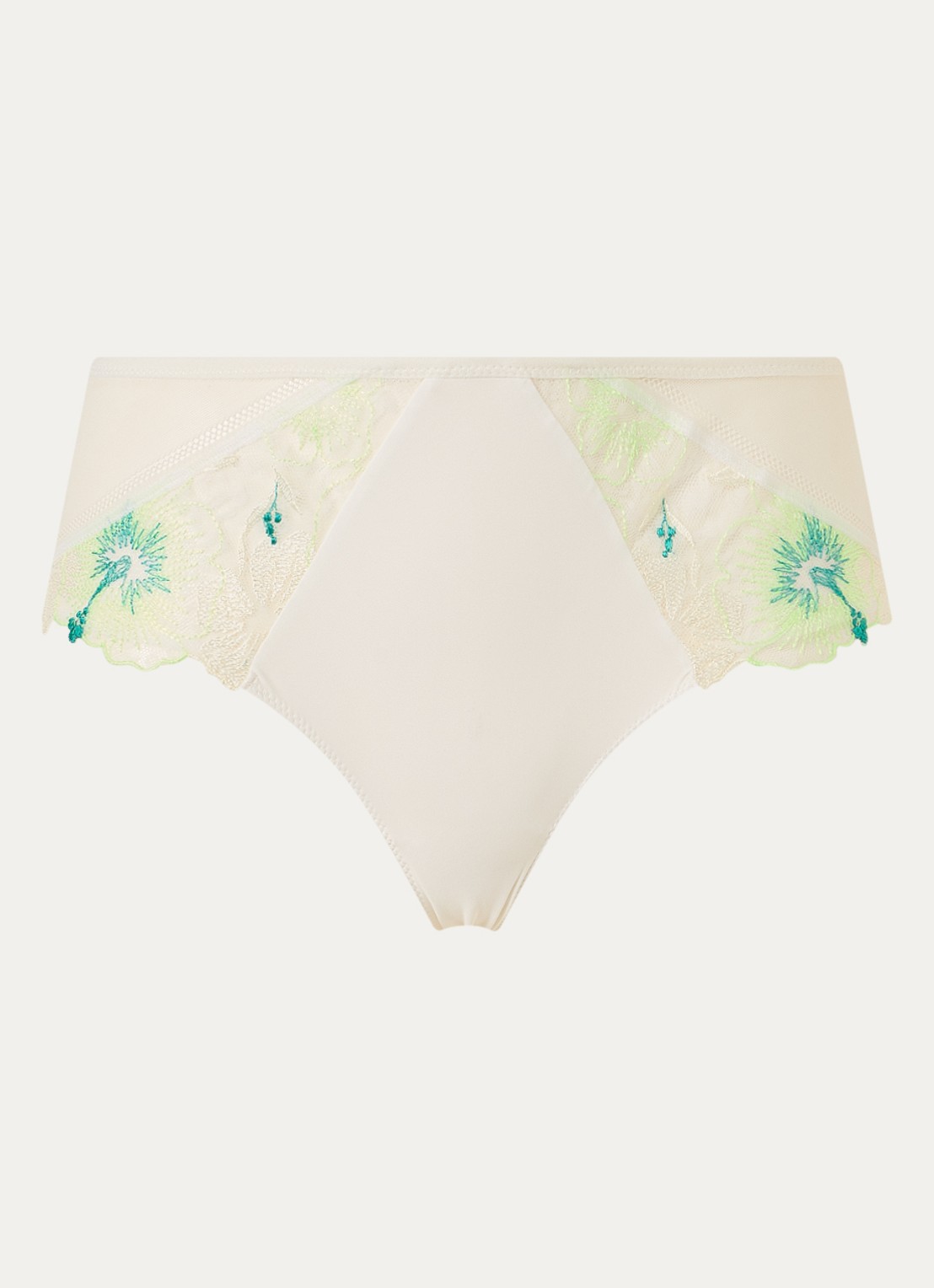 Chantelle Daydream hipster met kant en mesh - voorkant 3 lime