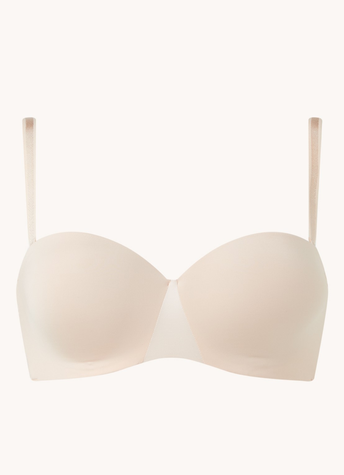 Chantelle Essentials T-shirt bh met push-up en afneembare bandjes - voorkant 3 beige