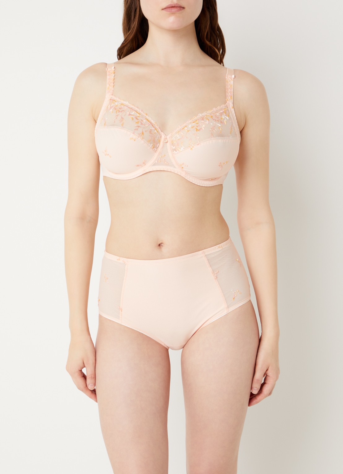Chantelle Every Curve high waisted slip met borduring - detail 4 zalmroze