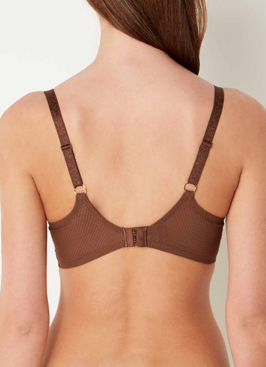 Chantelle Fleurs beugel bh met kant - achterkant 4 bruin