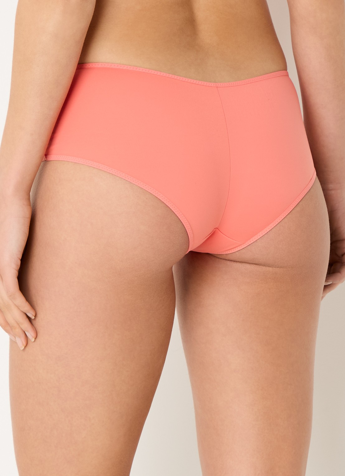 Chantelle Floral Touch shorty met kant - achterkant 5 koraalroze
