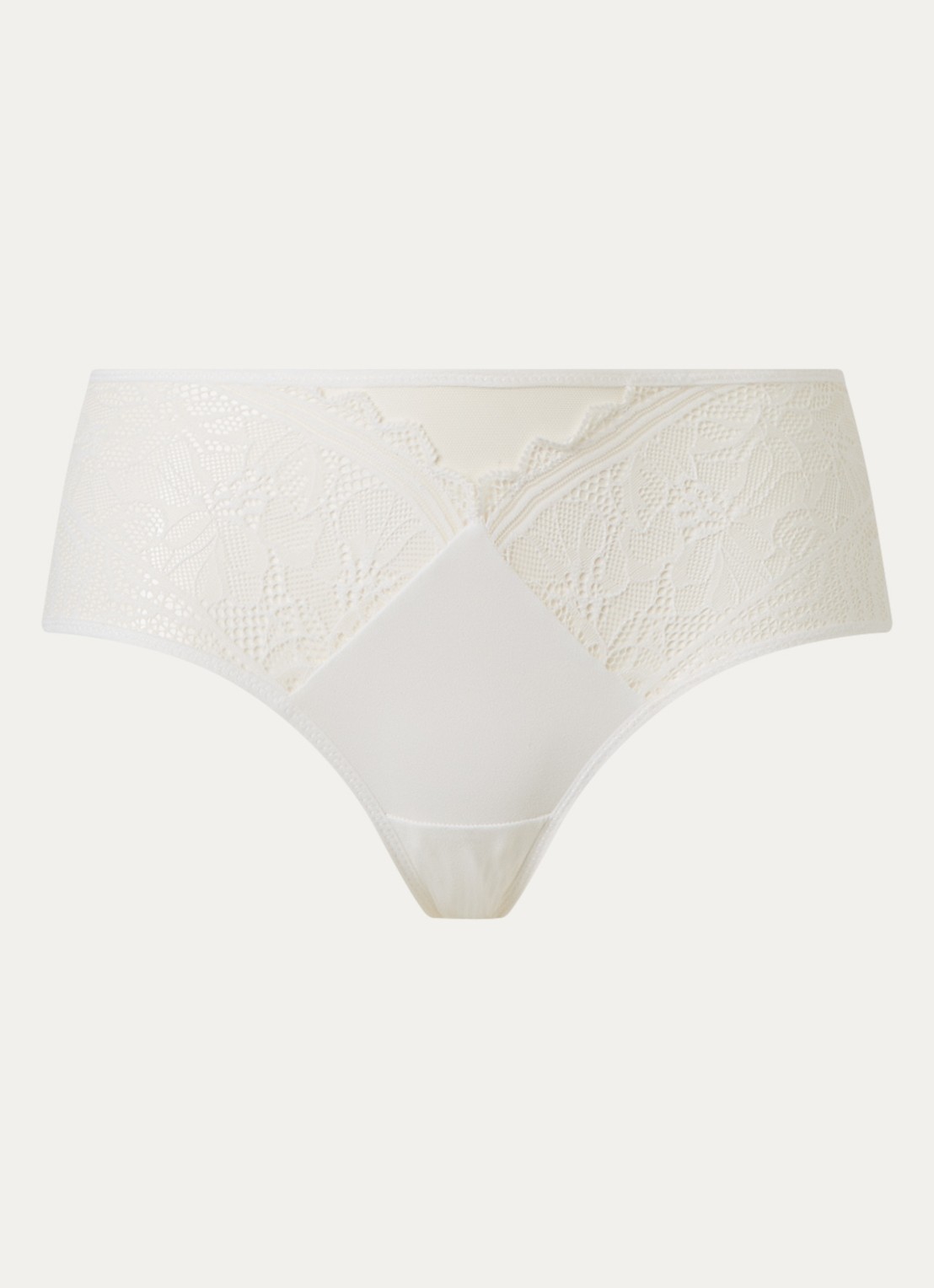 Chantelle Floral Touch shorty met kant - voorkant 2 wit