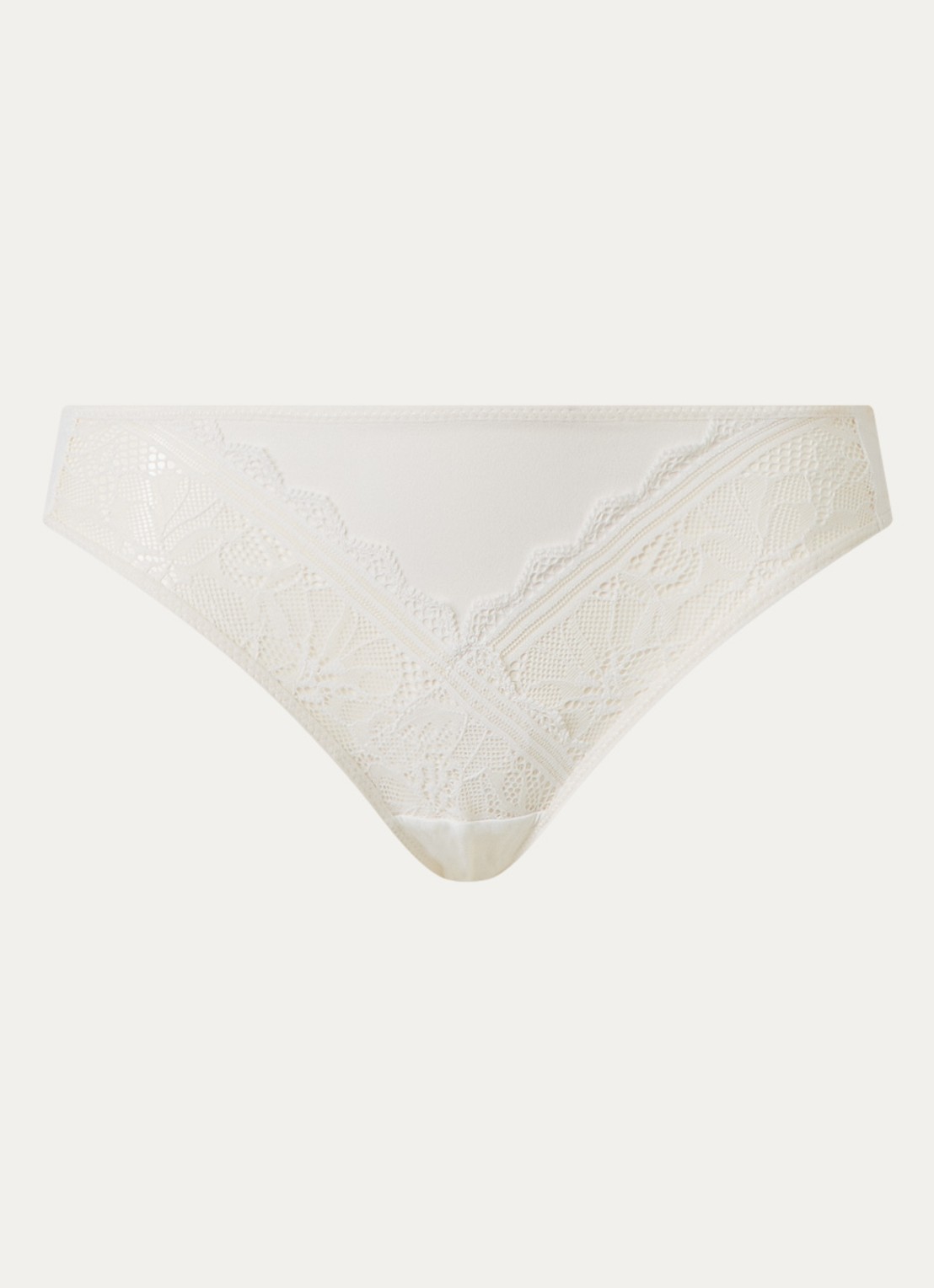 Chantelle Floral Touch slip met kant - voorkant wit
