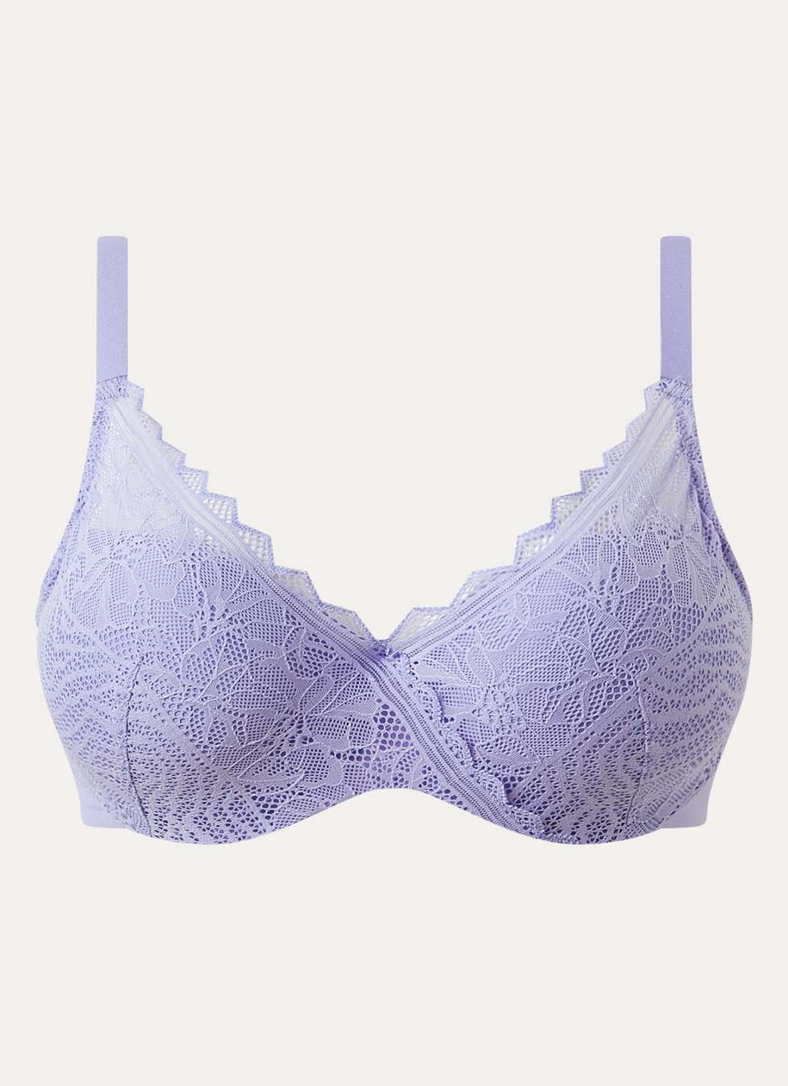 Chantelle Floral Touch voorgevormde bh met overlay van kant - voorkant 2 lila