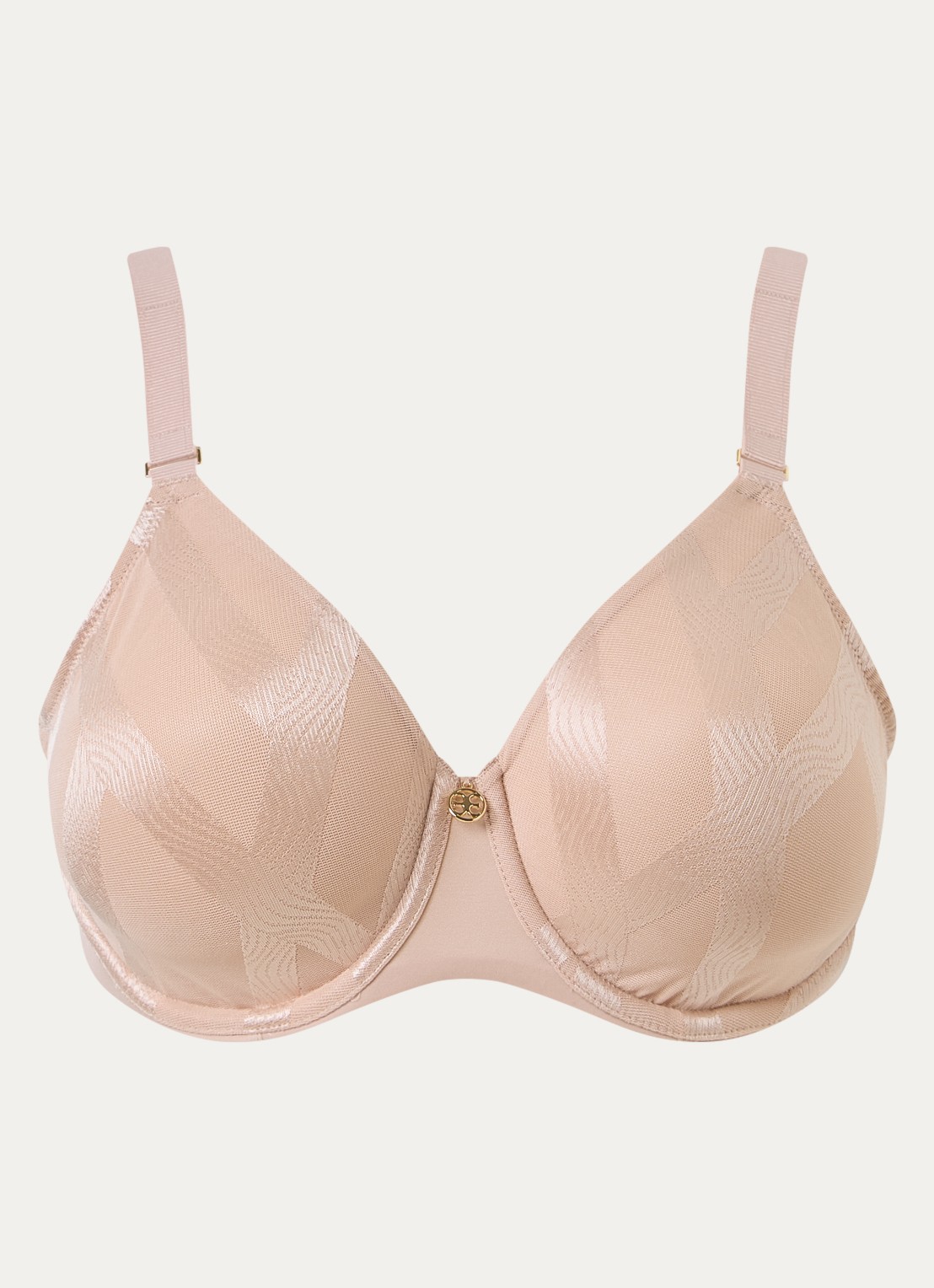 Chantelle Glaze beugel bh met overlay van mesh - voorkant oudroze