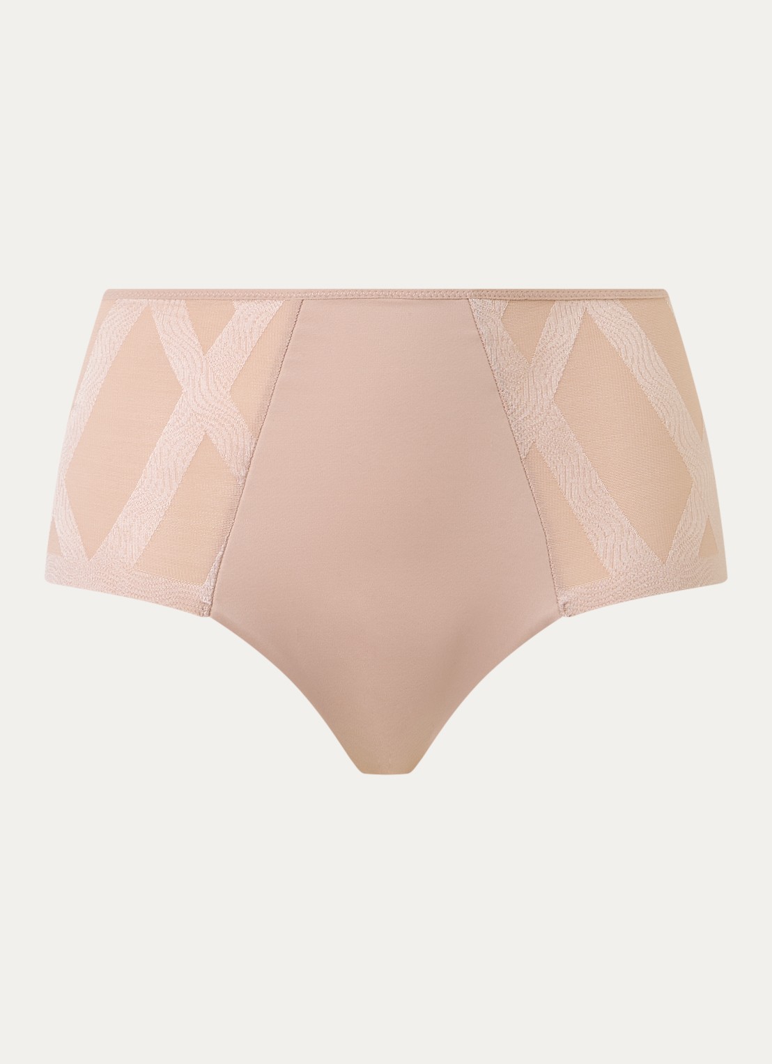 Chantelle Glaze shorty met grafische print - voorkant oudroze