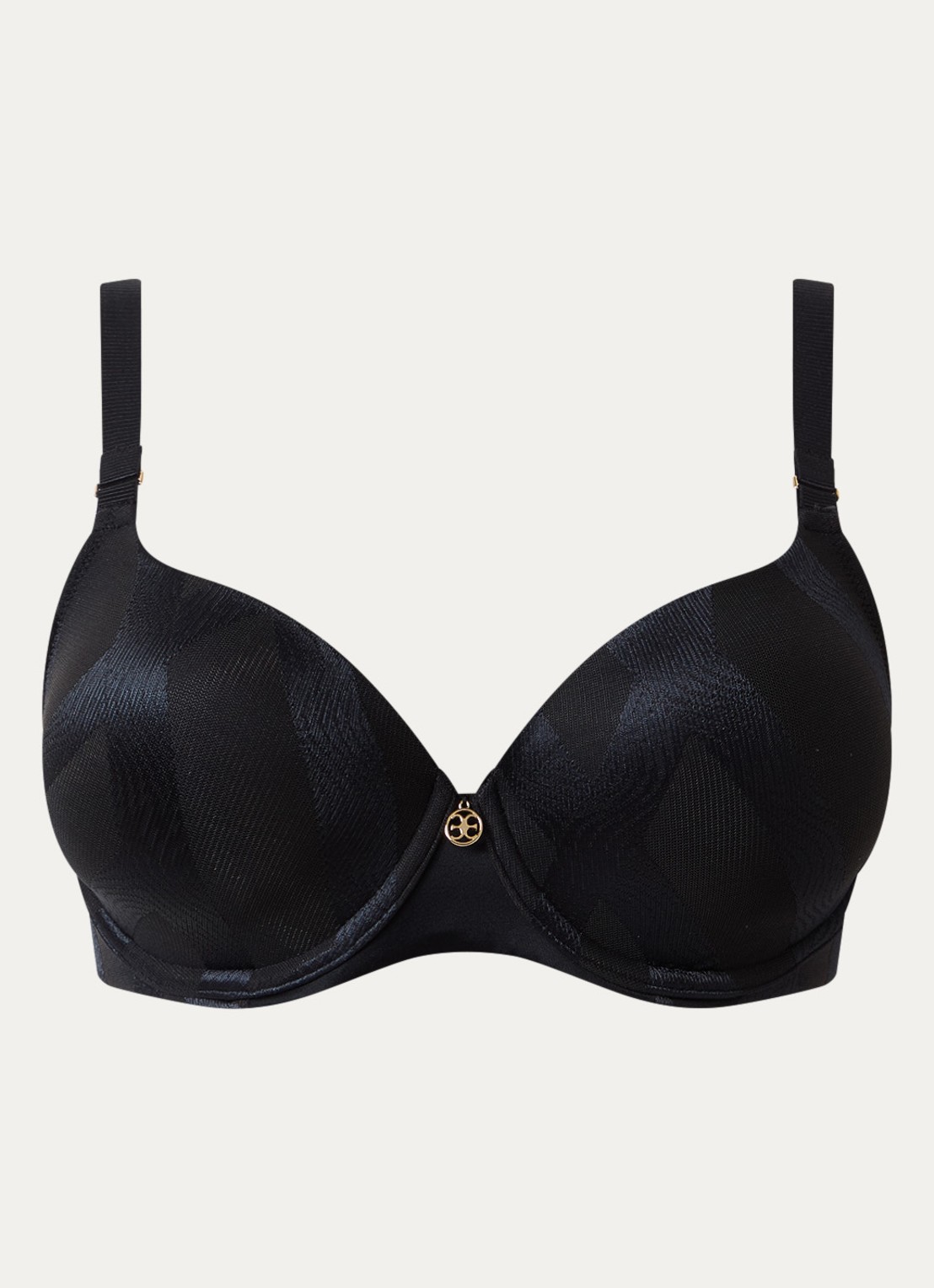 Chantelle Glaze voorgevormde beugel bh met grafische print - voorkant 4 zwart