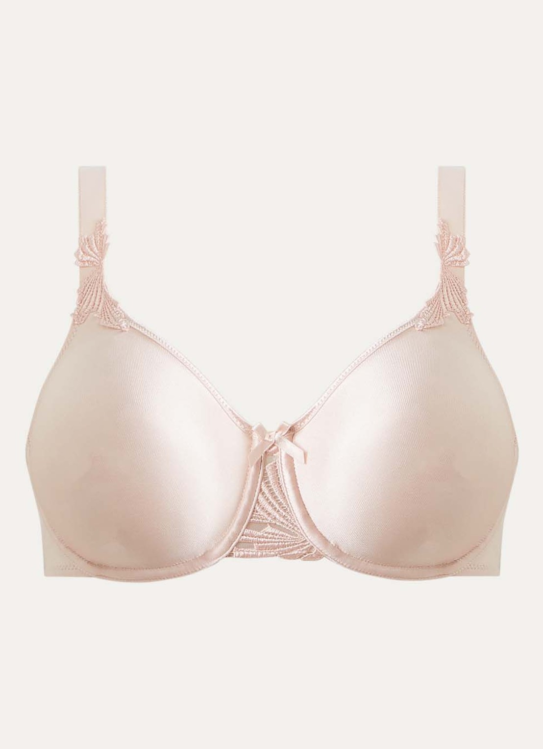 Chantelle Hedona beugel bh met kantborduring - voorkant 2 creme