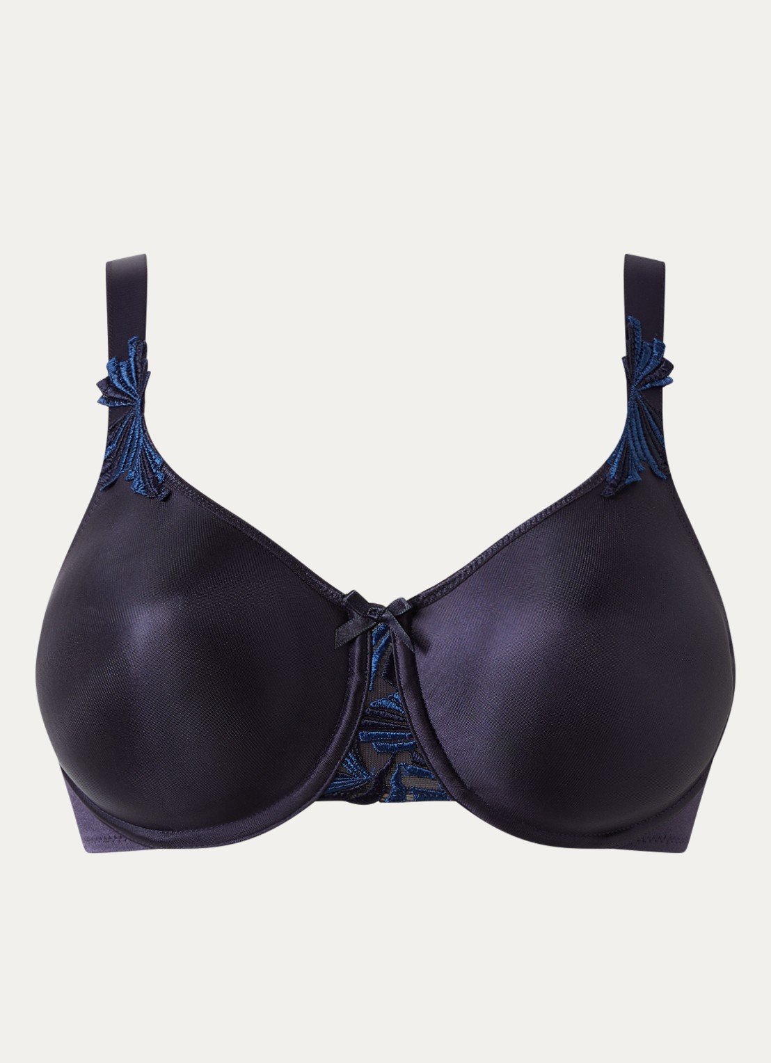 Chantelle Hedona beugel bh met kantborduring - voorkant donkerblauw