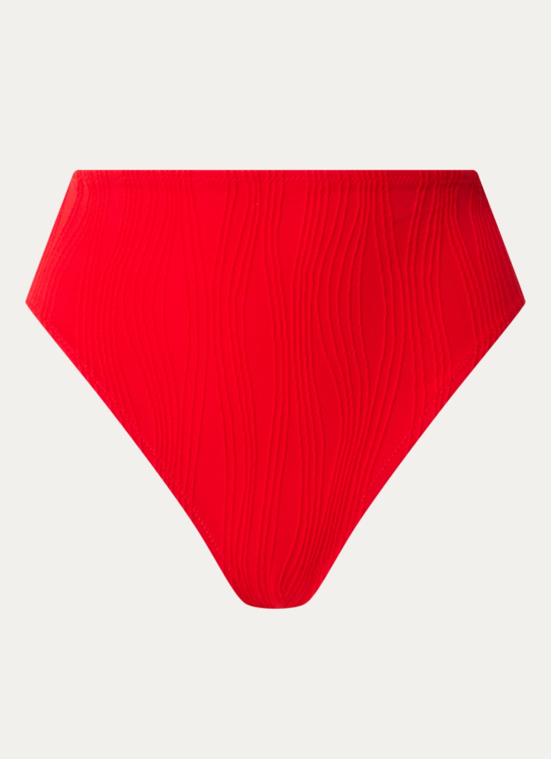 Chantelle High waisted bikinislip met structuur - voorkant rood