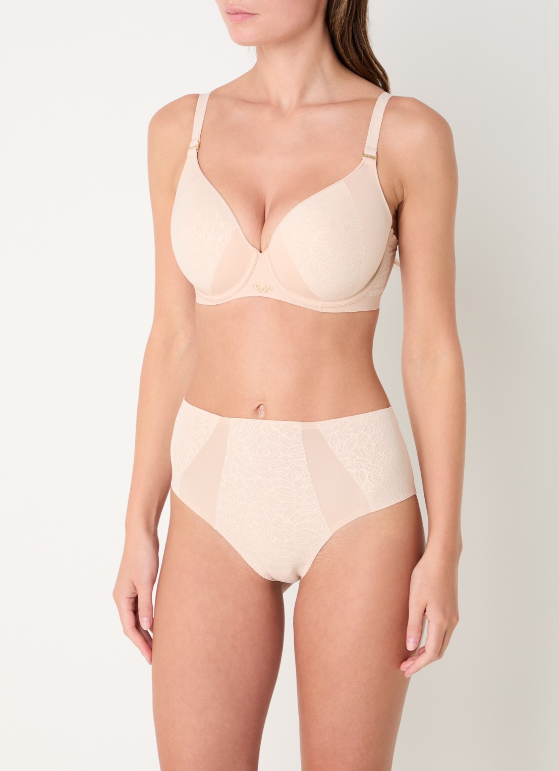 Chantelle High waisted naadloze slip - voorkant 4 beige